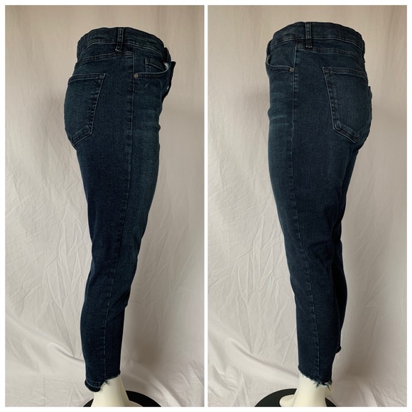 Topshop MOTO Jamie frayed hem skinny jeans stretch - Picture 3 of 8